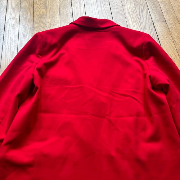 Anthropologie Maeve size 10 Red Oversized Double Breasted Blazer Jacket - Picture 14 of 16